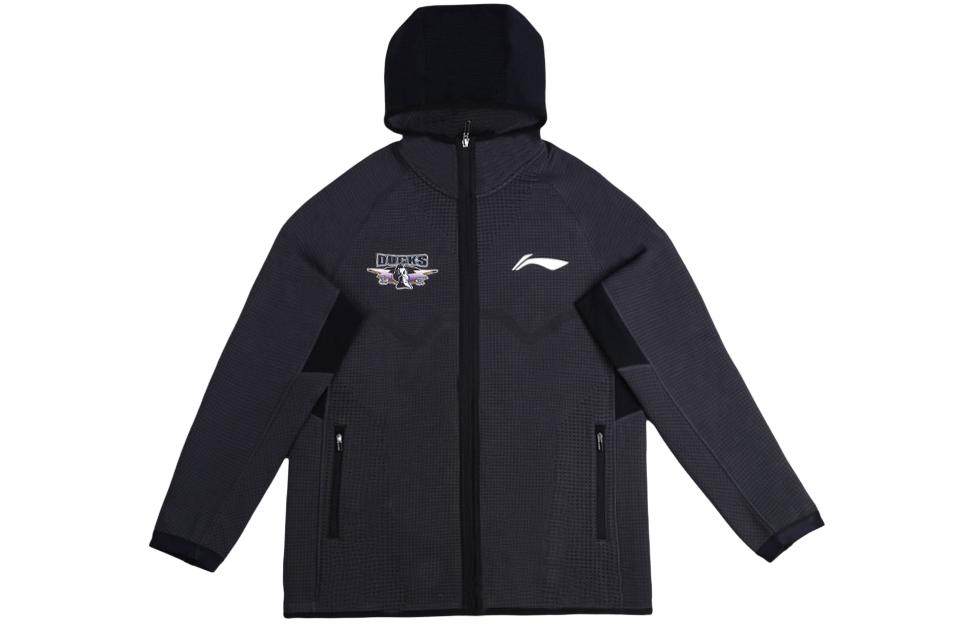 Li-Ning CBA Elite Series Letter Zipper Hoodie Jacket Unisex Black AWDSI13-1