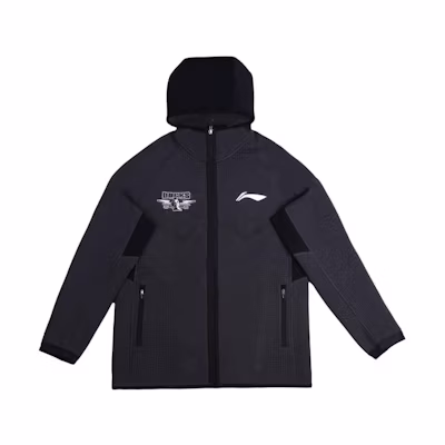 Li-Ning CBA Elite Series Letter Zipper Hoodie Jacket Unisex Black AWDSI13-1