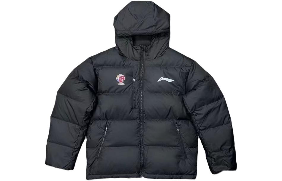Order 李寧 CBA系列 黑色短款連帽羽絨外套 運動服 AYMT329-1
