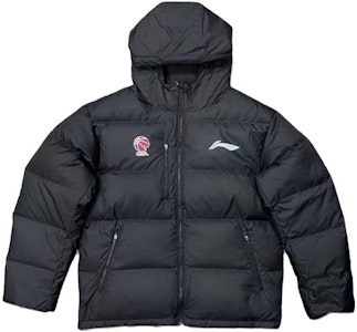 リーニン CBAシリーズ ブラックショートフード付きダウンジャケット スポーツウェア AYMT329-1 Order リーニン CBAシリーズ ブラックショートフード付きダウンジャケット スポーツウェア AYMT329-1