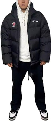 李寧 CBA系列 黑色短款連帽羽絨外套 運動服 AYMT329-1 Shop 李寧 CBA系列 黑色短款連帽羽絨外套 運動服 AYMT329-1