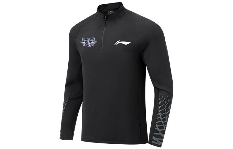 Li-Ning CBA Series Beijing Team Black Pullover Long-Sleeve Sweatshirt Men’s ATLT169-1