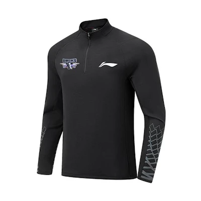 Li-Ning CBA Series Beijing Team Black Pullover Long-Sleeve Sweatshirt Men’s ATLT169-1