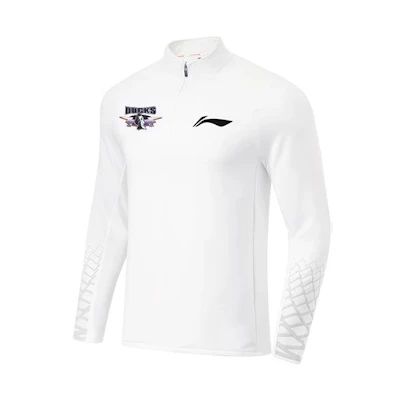 Li-Ning CBA Series Beijing Team Casual Sports Pullover Sweatshirt White Mens ATLT169-2