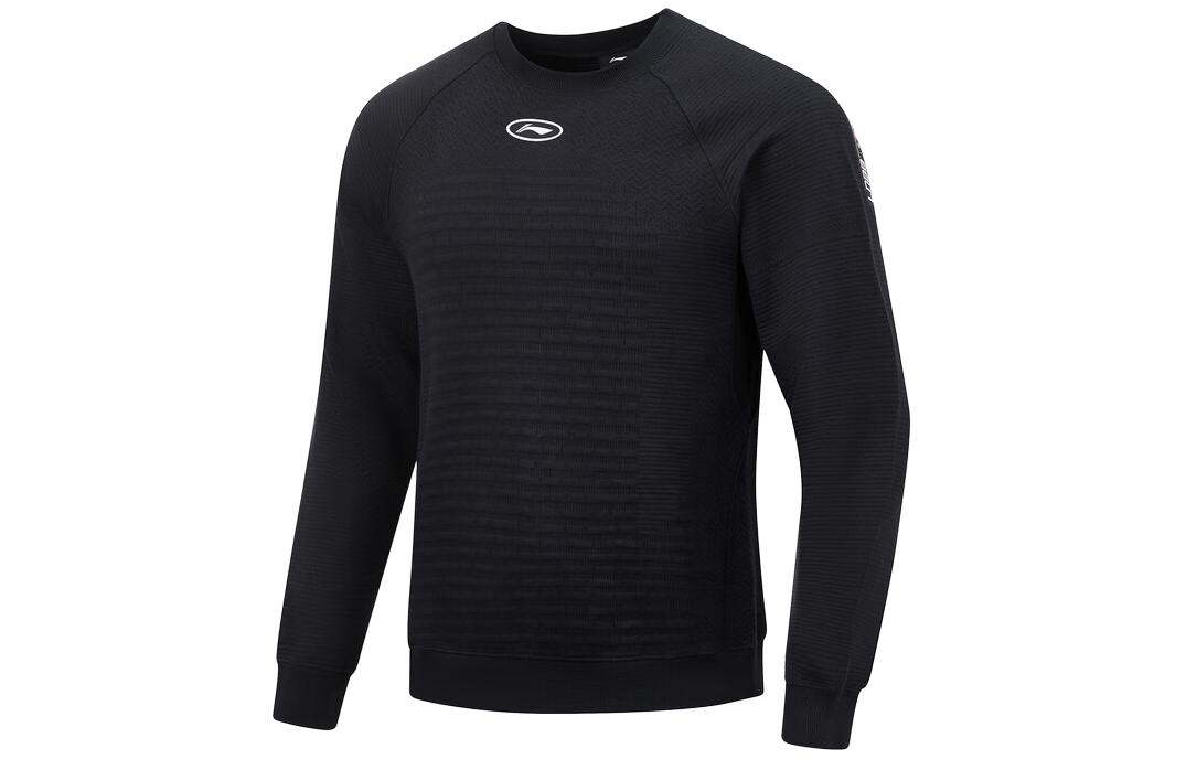 Li-Ning CBA Series Black Crewneck Pullover Sports Sweatshirt AWDU079-1