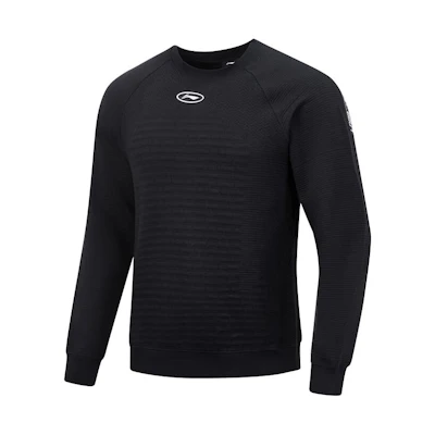 Li-Ning CBA Series Black Crewneck Pullover Sports Sweatshirt AWDU079-1