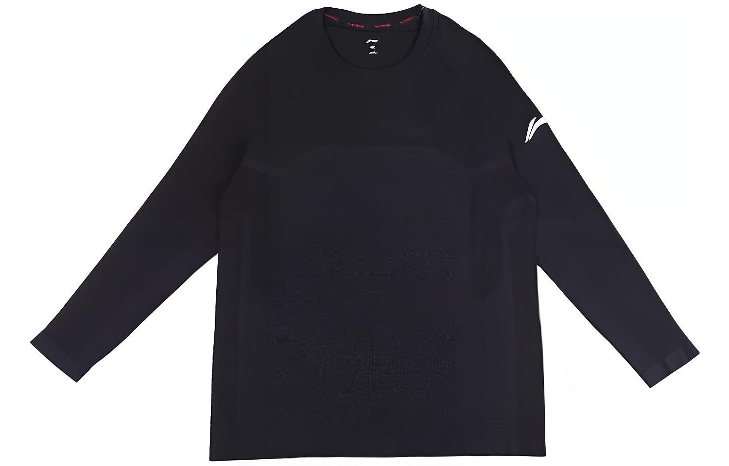 Li-Ning CBA Series Black Crewneck Sweatshirt Casual Sportswear ATLT133-1