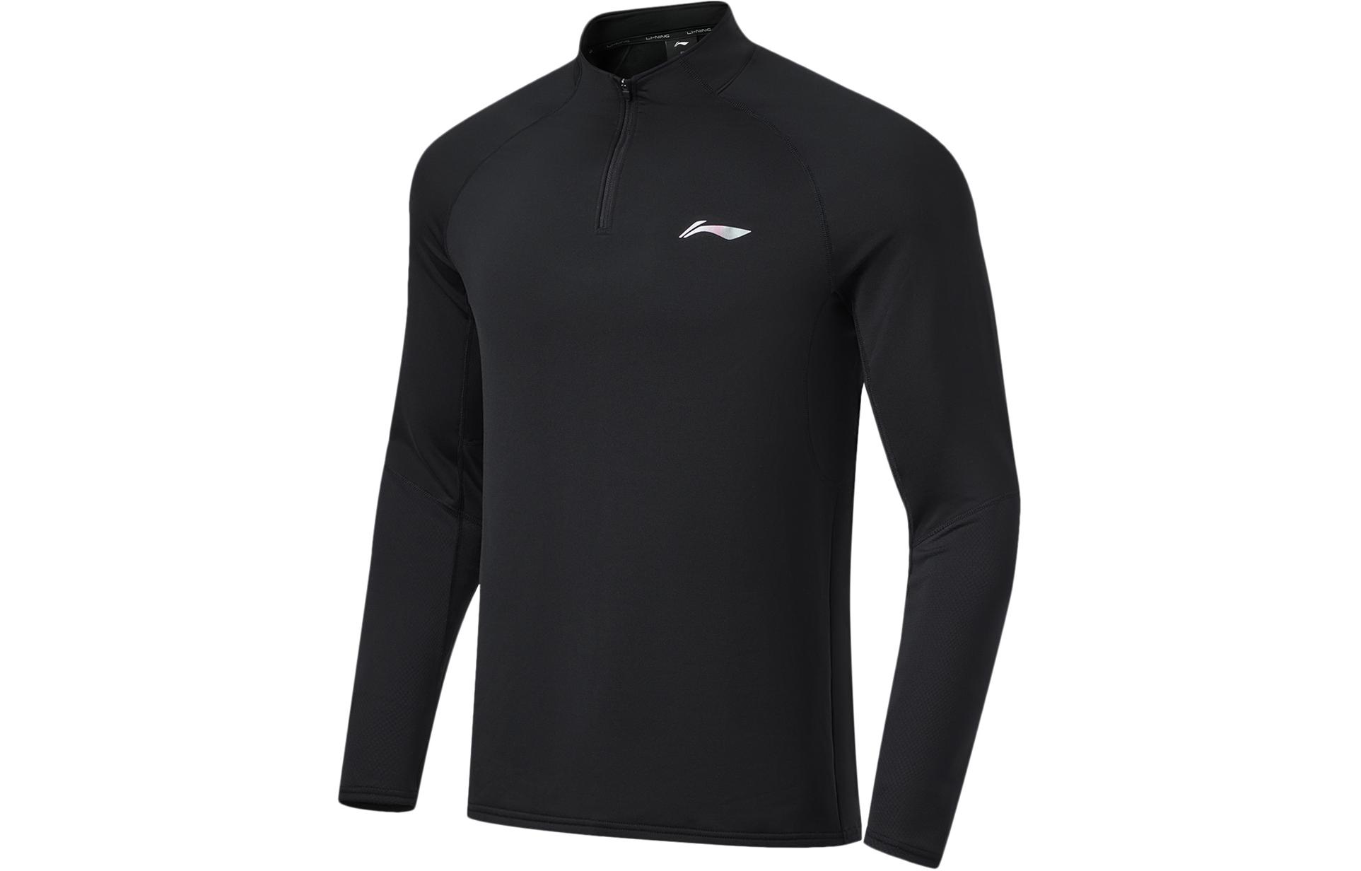 Li-Ning CBA Series Black Half-Zip Quick-Dry Pullover Sweatshirt AAEU005-1