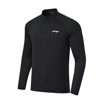 Li-Ning CBA Series Black Half-Zip Quick-Dry Pullover Sweatshirt AAEU005-1