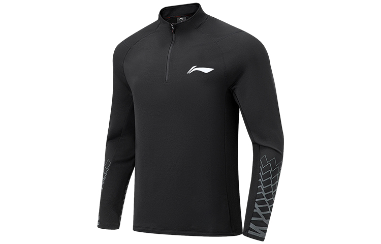 Li-Ning CBA Series Black Pullover Long-Sleeve Sweatshirt ATLS197-1