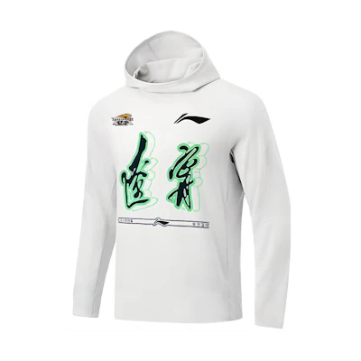 Li-Ning CBA Series Liaoning Team White Casual Pullover Hoodie ATLT191-2