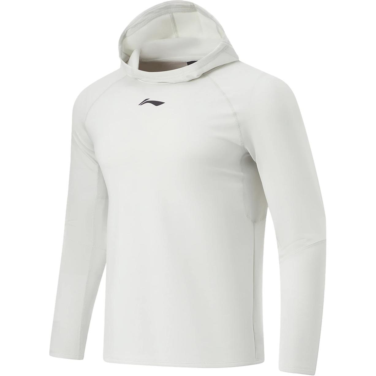 Li-Ning CBA Series Light Gray Breathable Hooded Basketball Sweatshirt AAEU003-3
