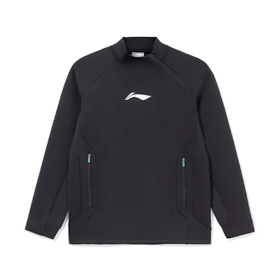 Li-Ning CBA Series Logo Half-Turtleneck Pullover Sweatshirt - Black AWDR711-3