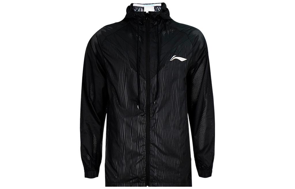 Li-Ning CBA Series Pro Basketball Logo Hoodie Jacket - Black AWDJ877-1