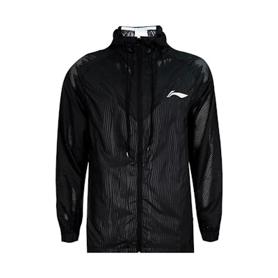 Li-Ning CBA Series Pro Basketball Logo Hoodie Jacket - Black AWDJ877-1