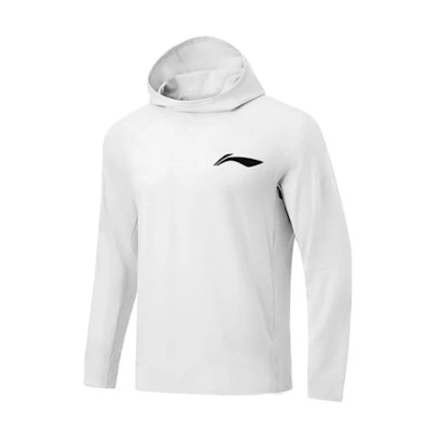 Li-Ning CBA Series White Hoodie Pullover Sportswear Casual ATLS199-2