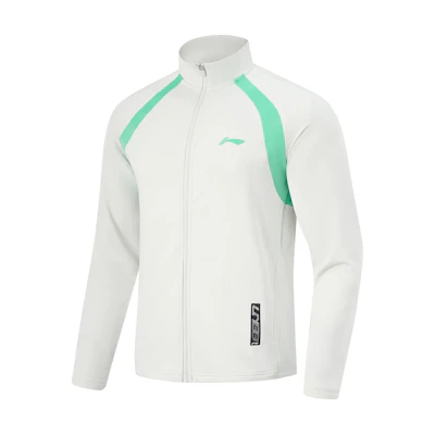 Li-Ning CBA Series Zip-Up Breathable Basketball Sweatshirt - Light Gray AWDU465-3