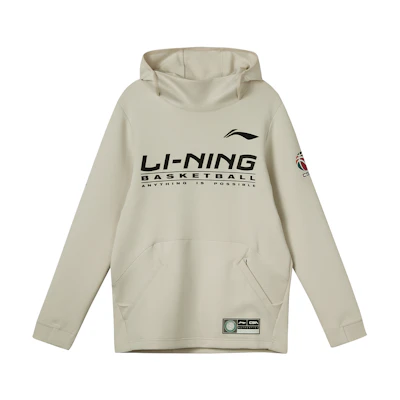 Li-Ning CBA Training Basketball Hoodie Cloud White Long Sleeve AWDRB63-2