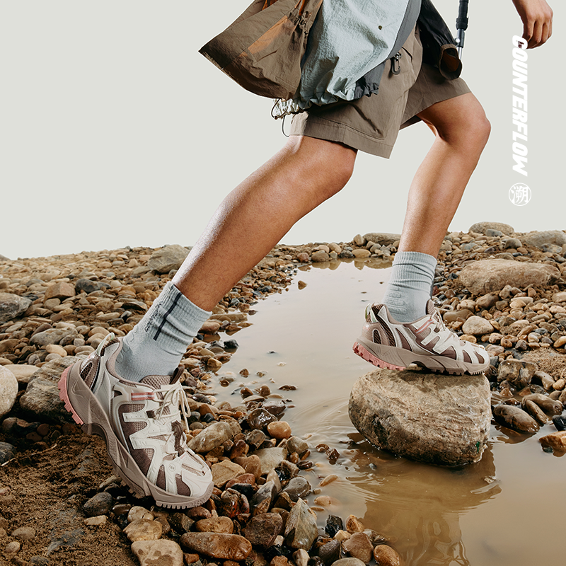 Cheap LiNing李寧 CF溯系列 林野 減震耐磨 低筒 生活休閒鞋 男款 灰褐棕