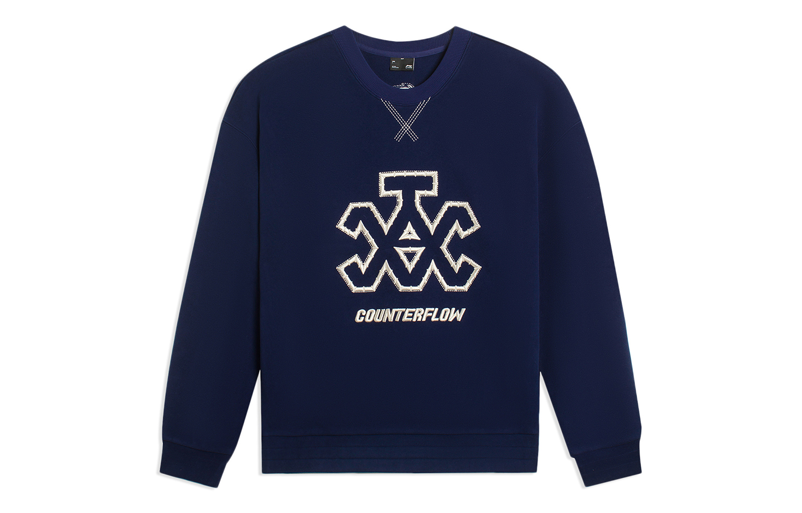 Li-Ning CF Casual Geometric Logo Sweatshirt Navy Unisex AWDSH65-3