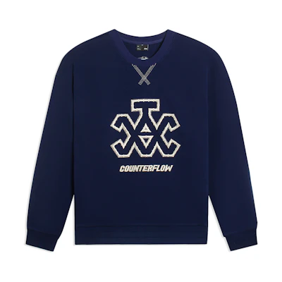 Li-Ning CF Casual Geometric Logo Sweatshirt Navy Unisex AWDSH65-3