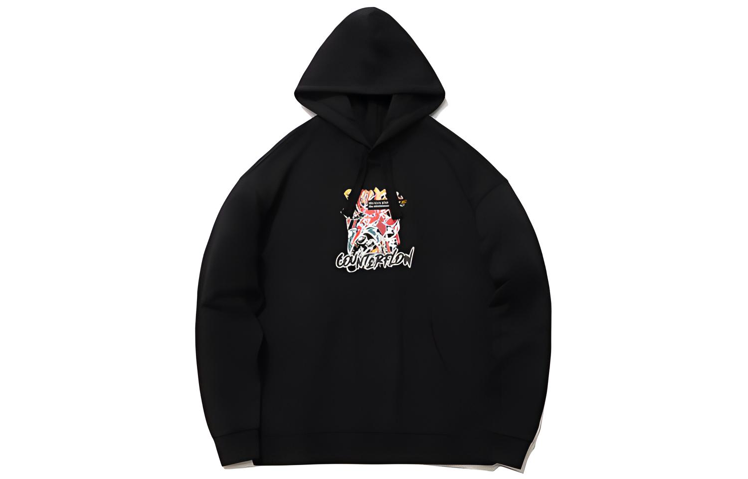 Li-Ning CF Casual Pullover Cartoon Sweatshirt Unisex Black AWDR506-7