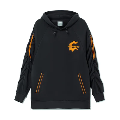 Li-Ning CF Contrast Hoodie Black Unisex Pullover Loose Fit AWDRG05-2
