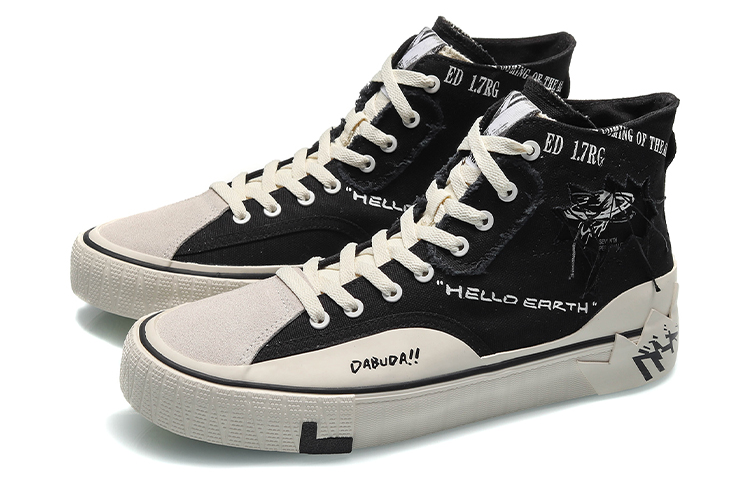 Lookbook Li-Ning CF High-Top 'Black White' 'Hello Earth' AGCQ389-4