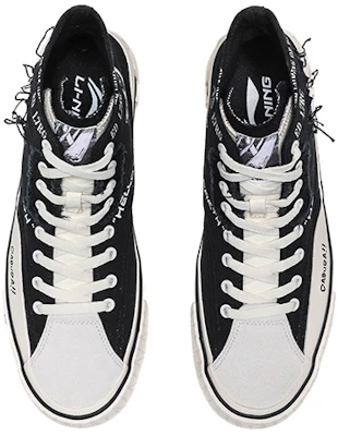 Li-Ning CF High-Top 'Black White' 'Hello Earth' AGCQ389-4 Shop Li-Ning CF High-Top 'Black White' 'Hello Earth' AGCQ389-4