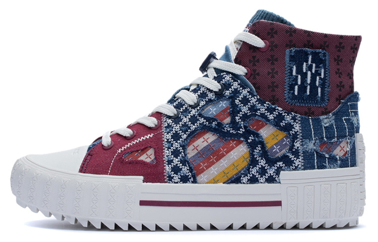 Li-Ning CF High-Top 'Red Blue Patchwork' AGCR490-1