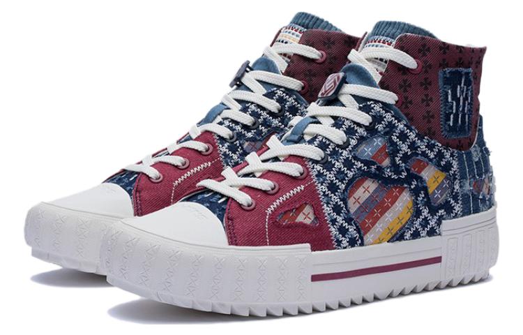 Lookbook Li-Ning CF High-Top 'Red Blue Patchwork' AGCR490-1