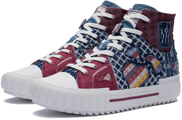 Li-Ning CF High-Top 'Red Blue Patchwork' AGCR490-1 Lookbook Li-Ning CF High-Top 'Red Blue Patchwork' AGCR490-1