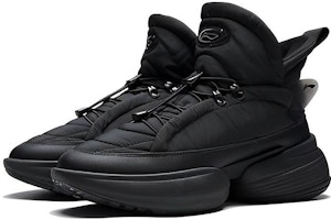 LiNing李寧 CF溯系列 潮流 防滑耐磨 高幫 運動休閒鞋 男女同款 黑色 Lookbook LiNing李寧 CF溯系列 潮流 防滑耐磨 高幫 運動休閒鞋 男女同款 黑色