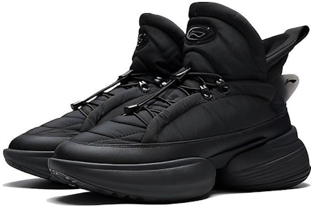 LiNing李寧 CF溯系列 潮流 防滑耐磨 高幫 運動休閒鞋 男女同款 黑色 Lookbook LiNing李寧 CF溯系列 潮流 防滑耐磨 高幫 運動休閒鞋 男女同款 黑色