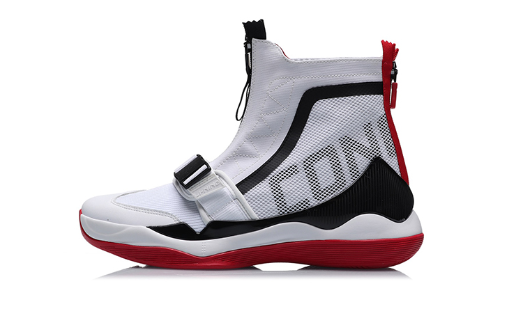 Li-Ning CF High Top Retro Basketball 'White Red' 'Suyi Fengqi Wu Cang' AGBN083-2