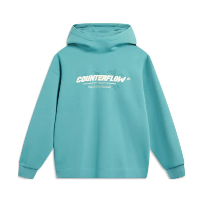 Li-Ning CF Letter Print Fleece Pullover Sweatshirt Unisex - Sage Green AWDTB01-3