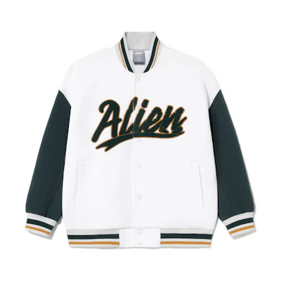 Li-Ning CF Letter Print Long Sleeve Baseball Jacket Unisex - White AWDRG96-1
