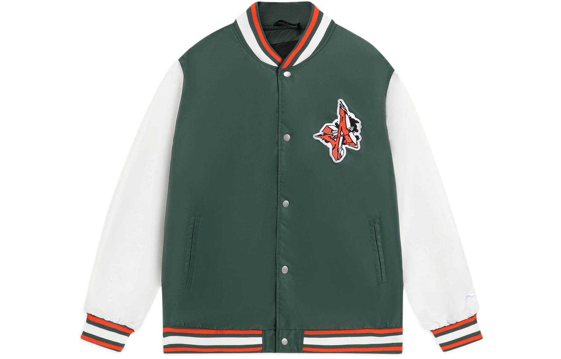 Li-Ning CF Lifestyle Series Green Colorblock Button-Up Jacket Unisex AJDS349-1