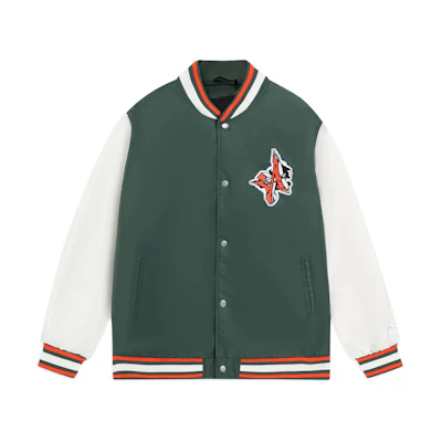 Li-Ning CF Lifestyle Series Green Colorblock Button-Up Jacket Unisex AJDS349-1