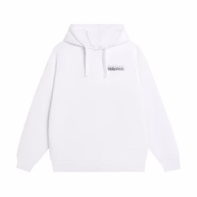 Li-Ning CF Logo Antibacterial Fleece Hoodie Unisex White AWDSI27-1