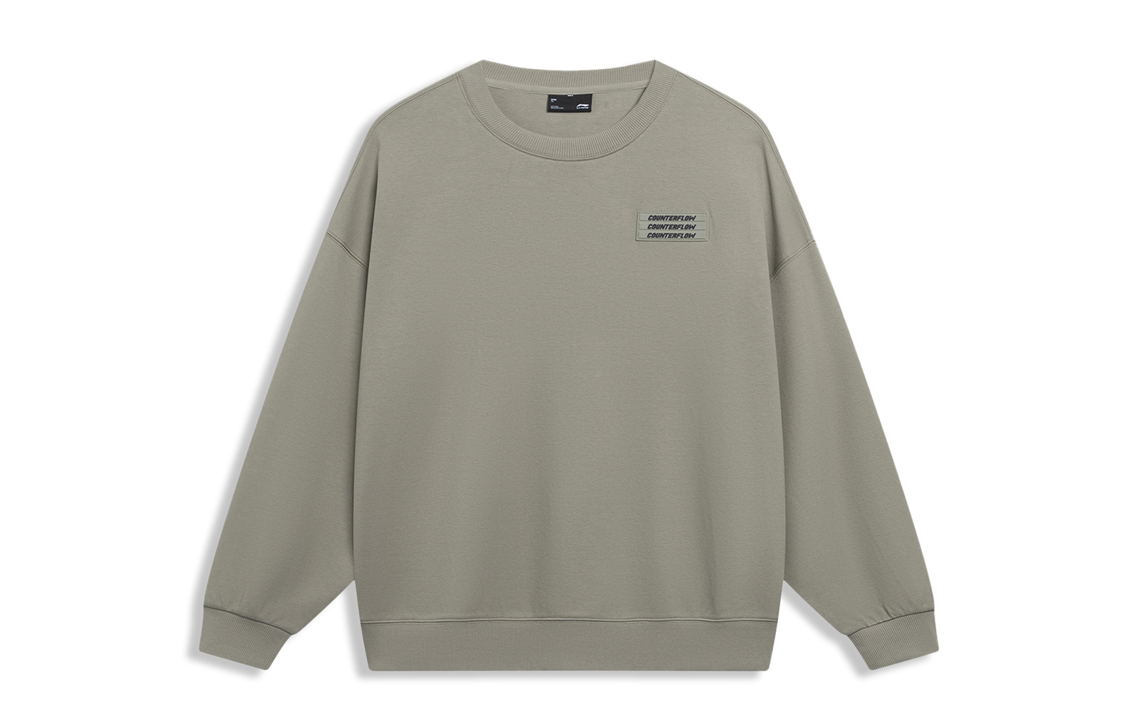 Li-Ning CF Logo Print Pullover Sweatshirt Unisex Couple Style Pomegranate Yellow AWDT533-4