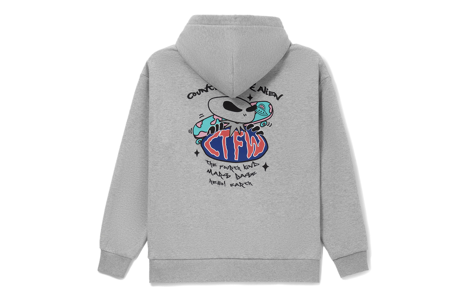 Li-Ning CF Mars Fleece Pullover Sweatshirt Unisex - Heather Gray Brick Colorway AWDRD69-6