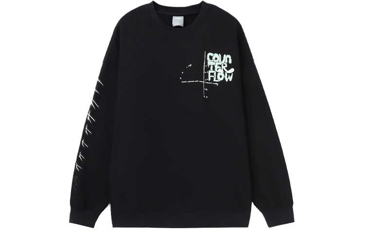 Li-Ning CF MARS Graffiti Print Pullover Sweatshirt Unisex Black AWDRD68-2