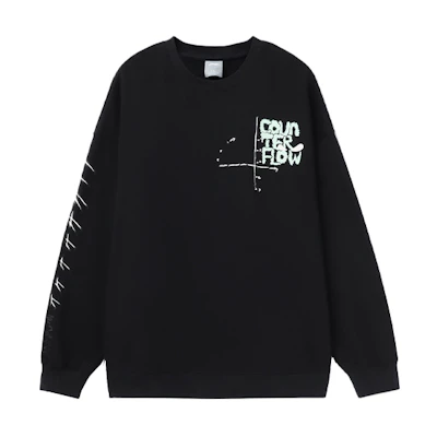 Li-Ning CF MARS Graffiti Print Pullover Sweatshirt Unisex Black AWDRD68-2