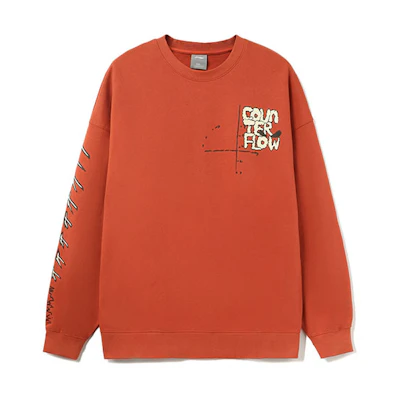 Li-Ning CF Mars Graffiti Print Pullover Sweatshirt Unisex Terracotta Brown AWDRD68-4