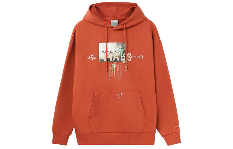 Li-Ning CF MARS Series Red Printed Pullover Sweatshirt Unisex AWDRD66-3