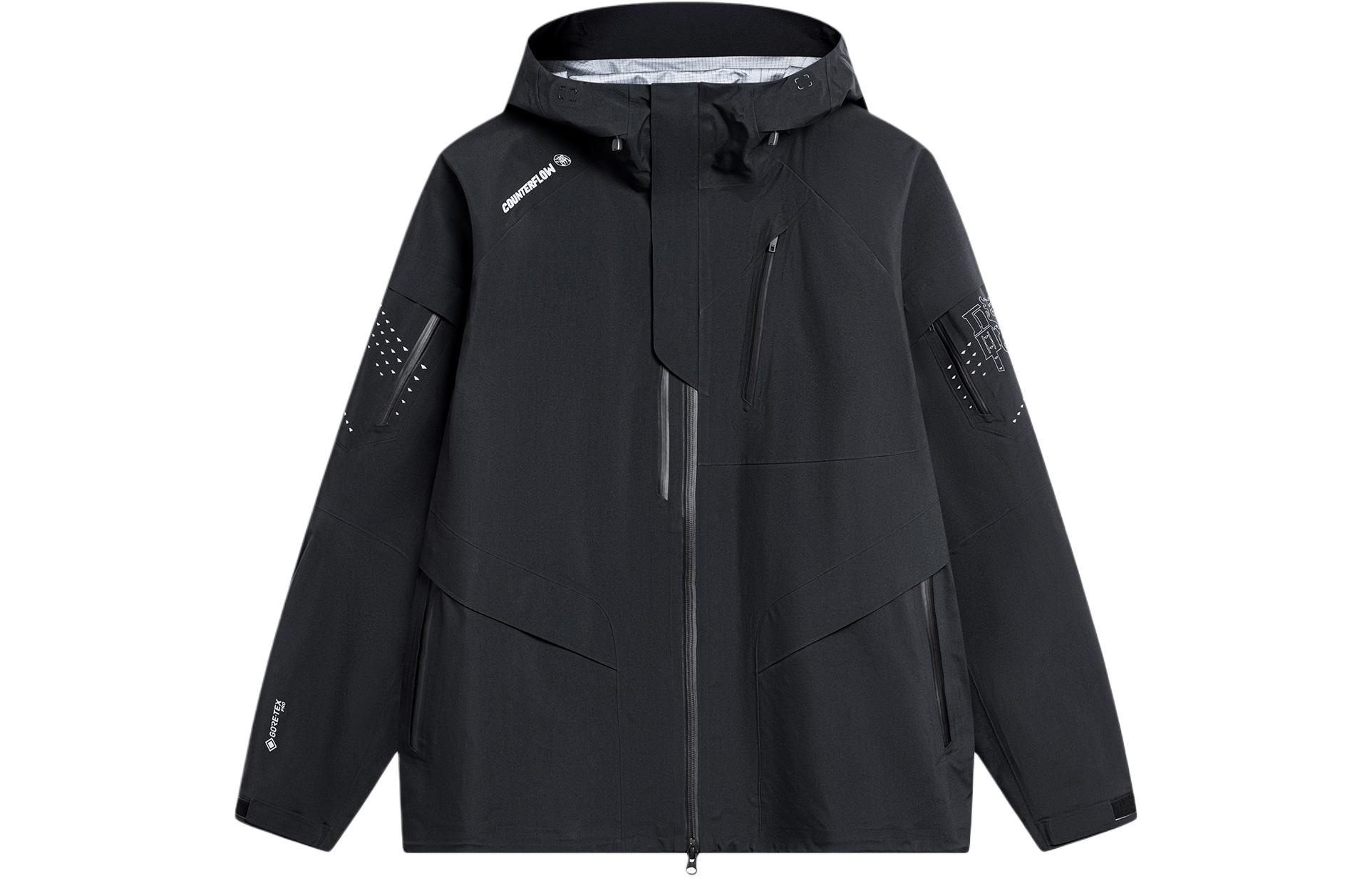 Li-Ning CF Outdoor Reflective Waterproof Hooded Jacket Black . ACFU001-1