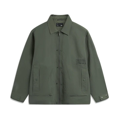 Li-Ning CF Pure Color Waterproof Track Jacket - Casual Sportswear Green AJDU247-2