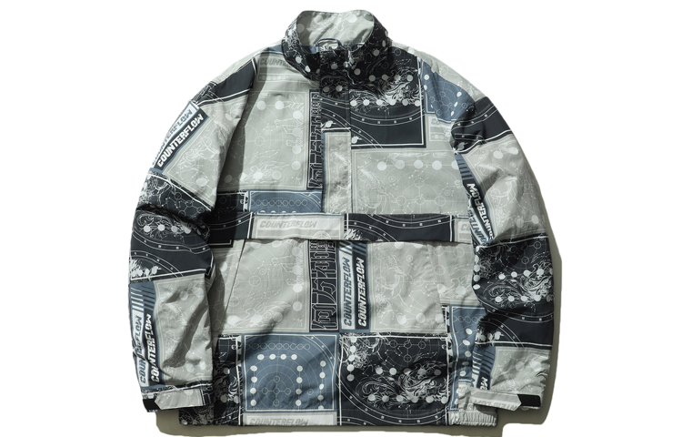 Li-Ning CF Relic Series Full-Print Stand Collar Jacket Grey Edition AJDR237-2