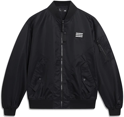 Li-Ning CF Retro Fashion Unisex Black Zip-Up Baseball Collar Jacket AJDT493-1 Buy Li-Ning CF Retro Fashion Unisex Black Zip-Up Baseball Collar Jacket AJDT493-1